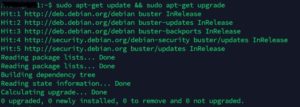 Result of apt-get update && sudo apt-get upgrade command