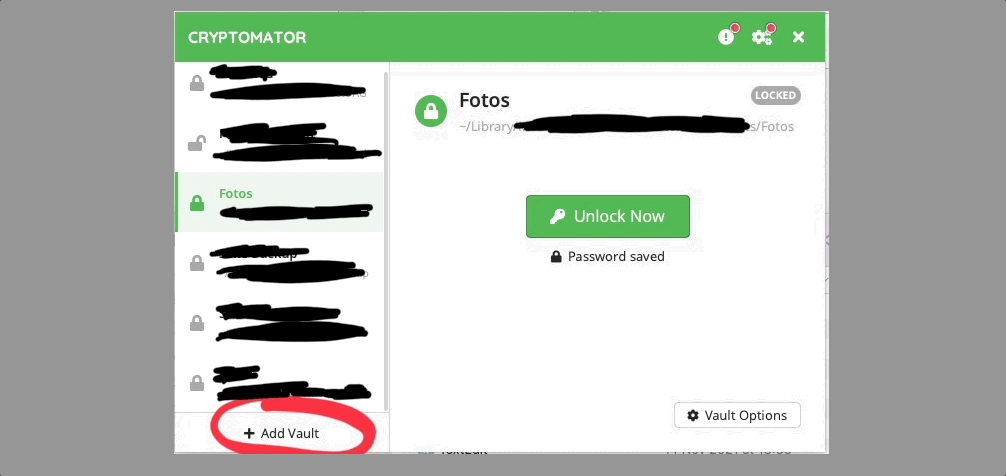 How To Secure Data In iCloud - Open An Existing Vault