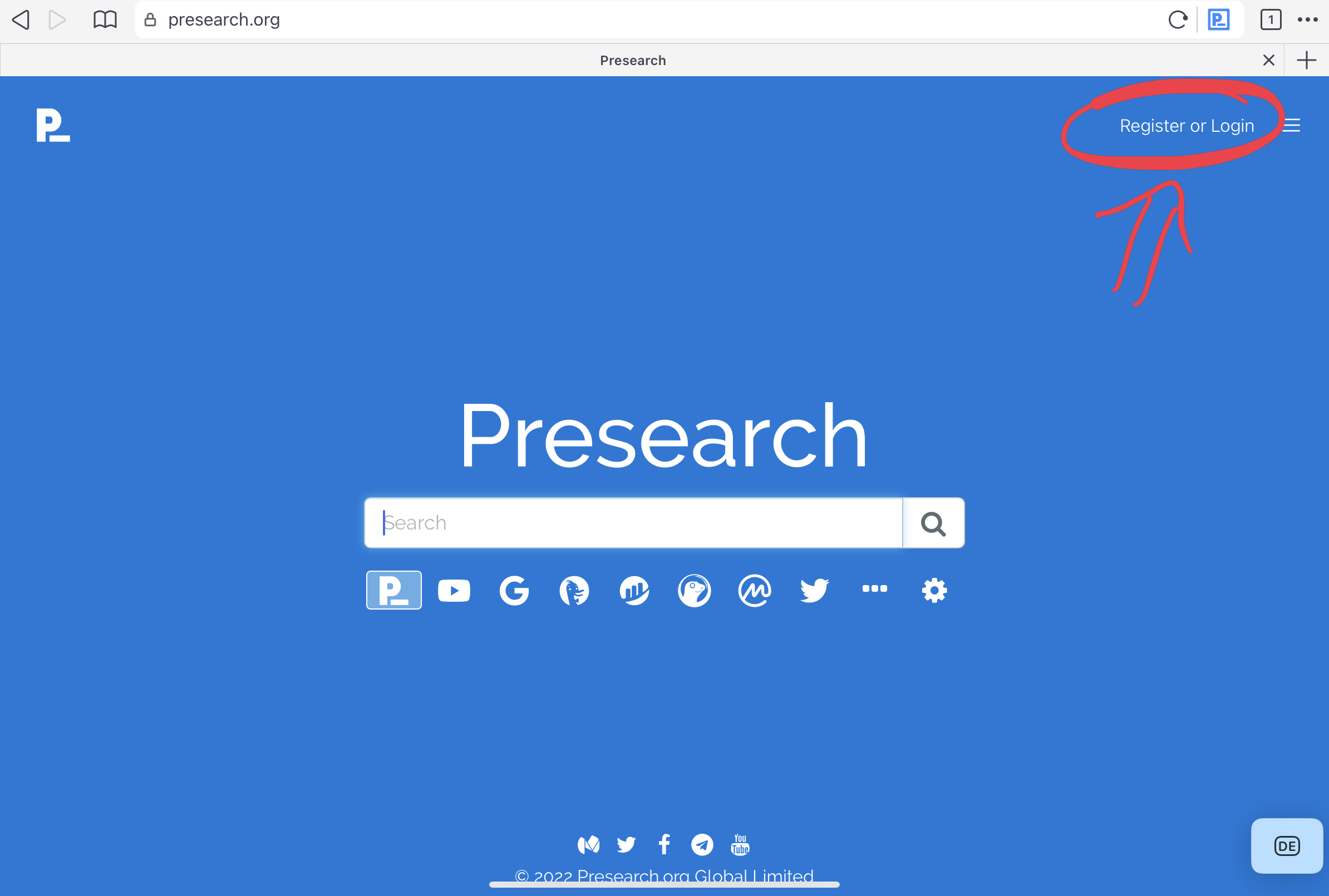 Presearch Login With Your Account